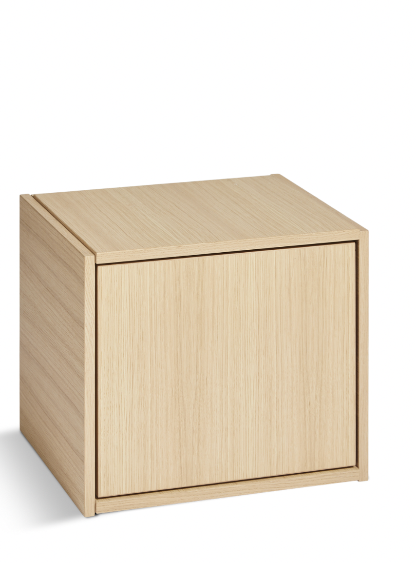 Oak Cube Storage Cabinet