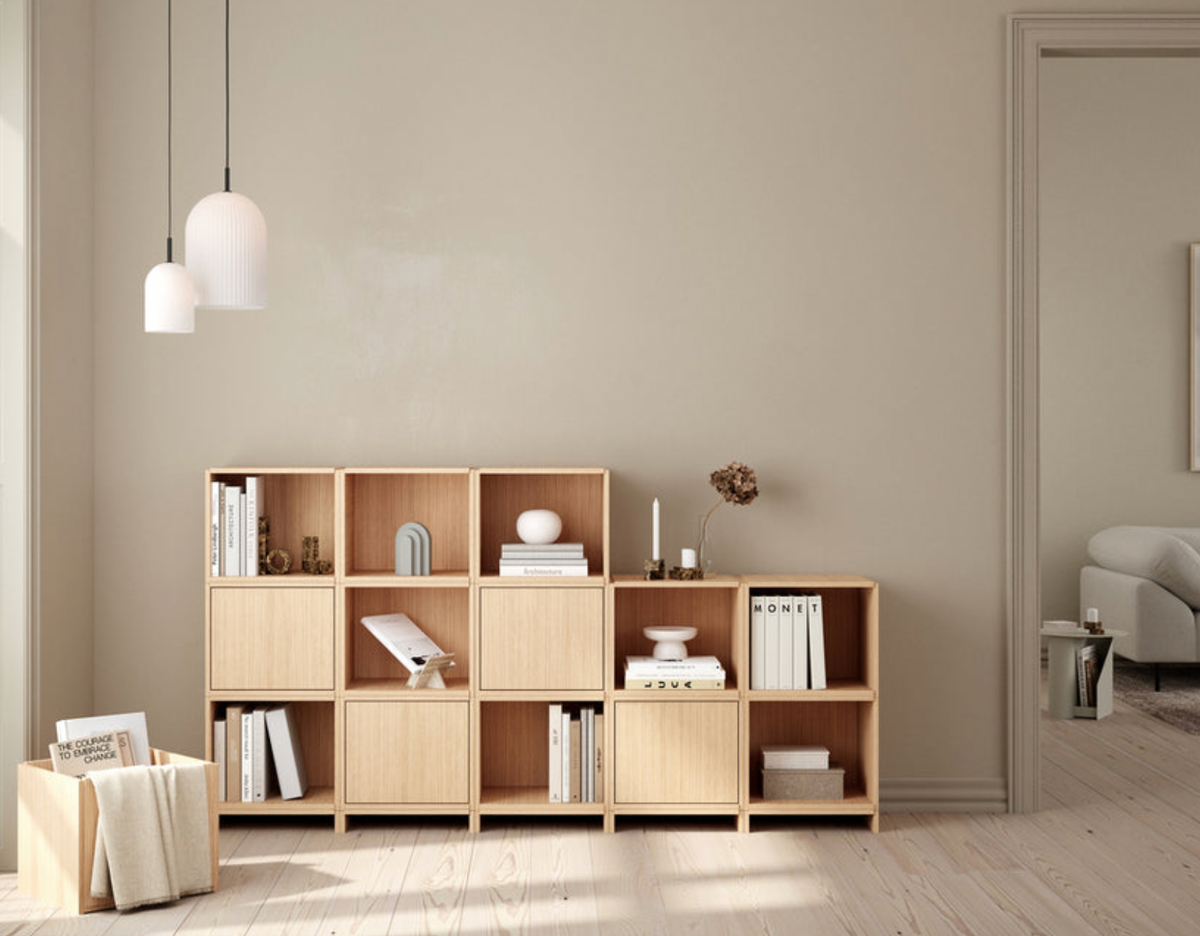 Oak Cube Storage Cabinet