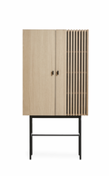 White Pigmented Oak Highboard – 80 cm