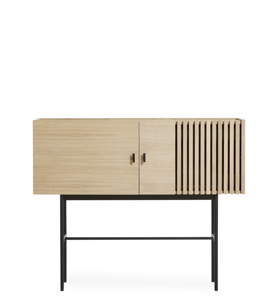 White Pigmented Oak Sideboard – 120 cm