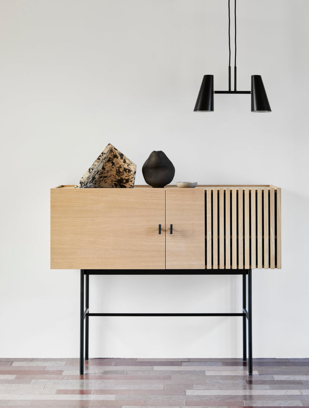White Pigmented Oak Sideboard – 120 cm