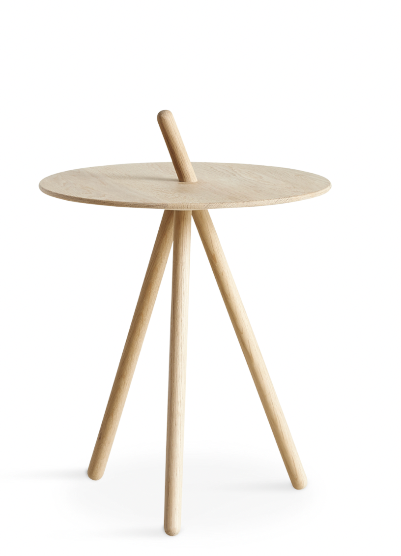 White Pigmented Oak Side Table